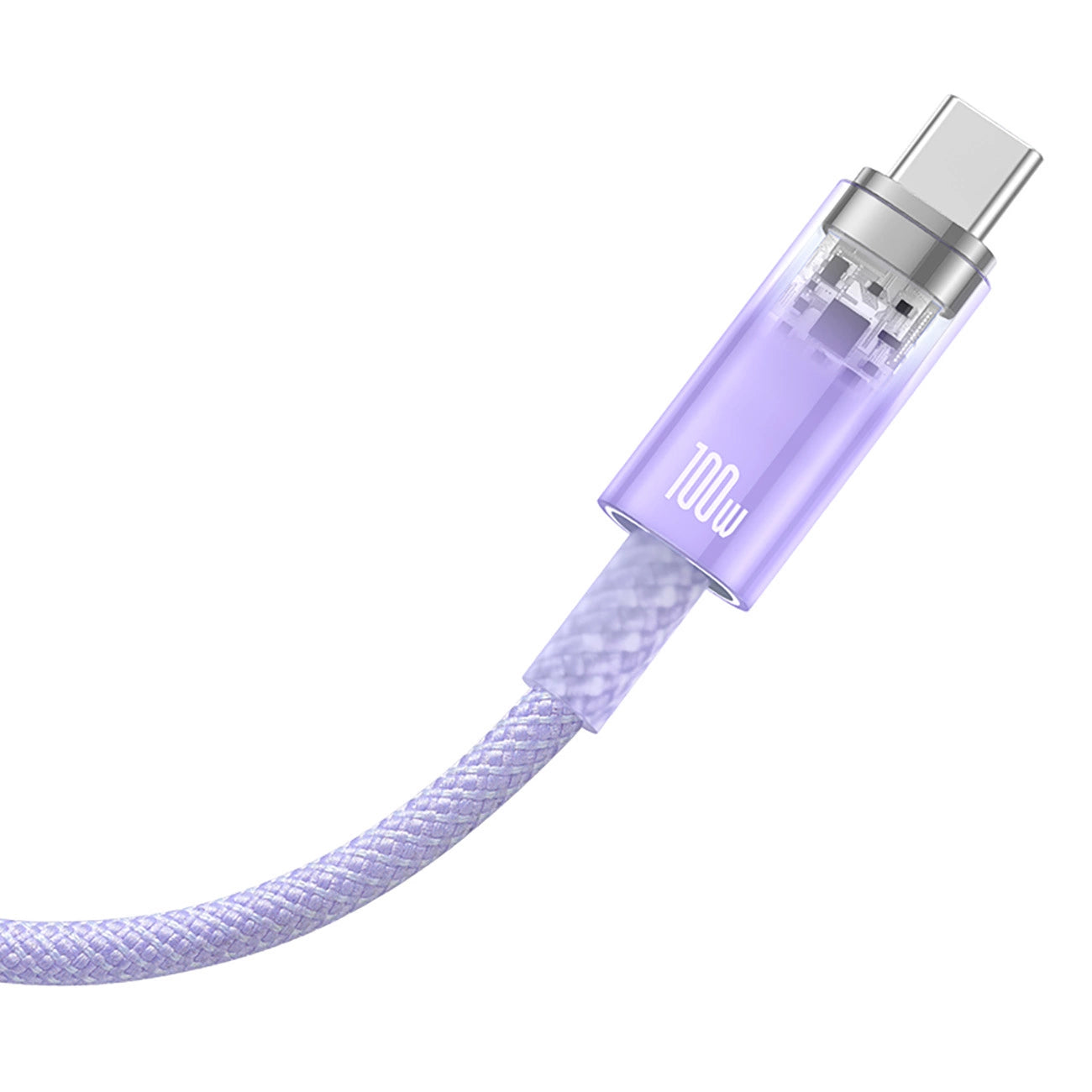 Kabl za prenos podataka i punjenje USB-A - USB-C Baseus Explorer, 100W, 1m, Ljubičasti CATS010405