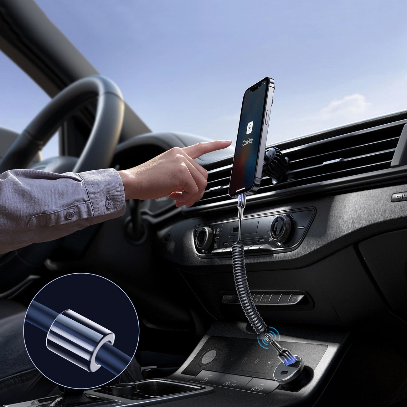 Kabl za prenos podataka i punjenje USB-A - Lightning Joyroom S-A43 Crystal, 18W, 1.5m, Crni