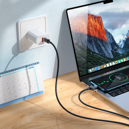 Kabl za podatke i punjenje USB-C - USB-C HOCO X118 Display, 60W, 1m, Crni