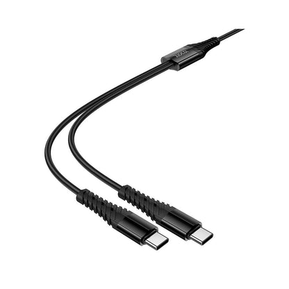 Kabl za punjenje USB-C - 2 x USB-C HOCO X123, 10W, 1m, Crni