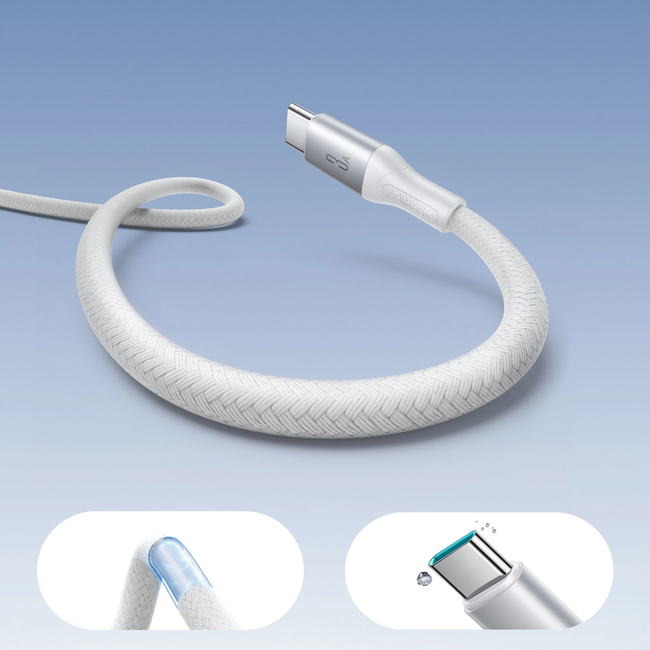 Kabl za prenos podataka i punjenje USB-A - USB-C Joyroom S-A28 Flash, 18W, 1m, Beli