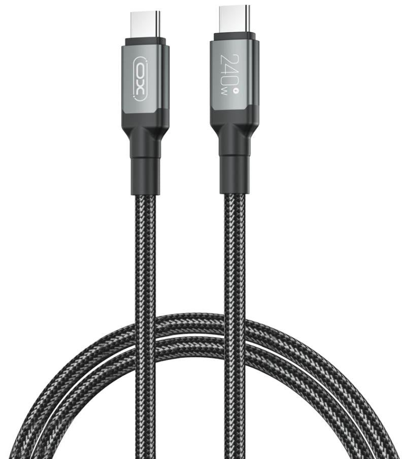 Kabl za podatke i punjenje USB-C - USB-C XO Design NB-Q264A, 240W, 1m, Crni