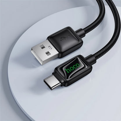 Kabl za podatke i punjenje USB-A - USB-C HOCO U146, 36W, 1.2m, Crni