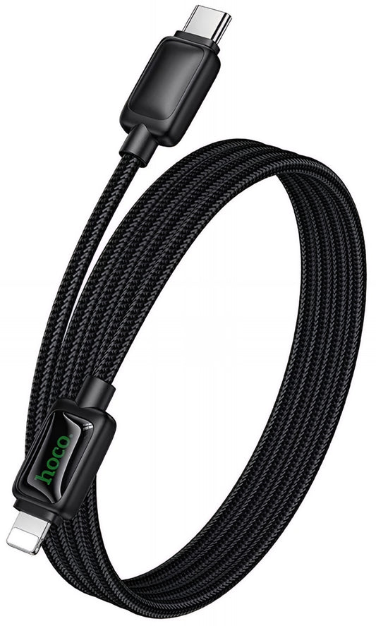 Kabl za podatke i punjenje USB-C - Lightning HOCO U146, 30W, 1.2m, Crni