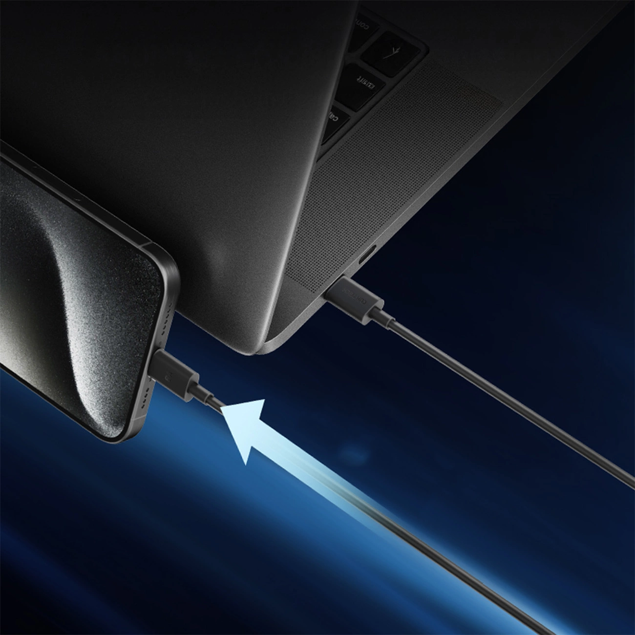 Kabl za prenos podataka i punjenje USB-C - USB-C Cuktech, 240W, 1.5m, Crni CKCTC615NCBK