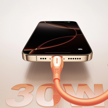 Kabl za prenos podataka i punjenje USB-C - Lightning Joyroom S-A59 Vibrant, 30W, 1.2m, Narandžasti