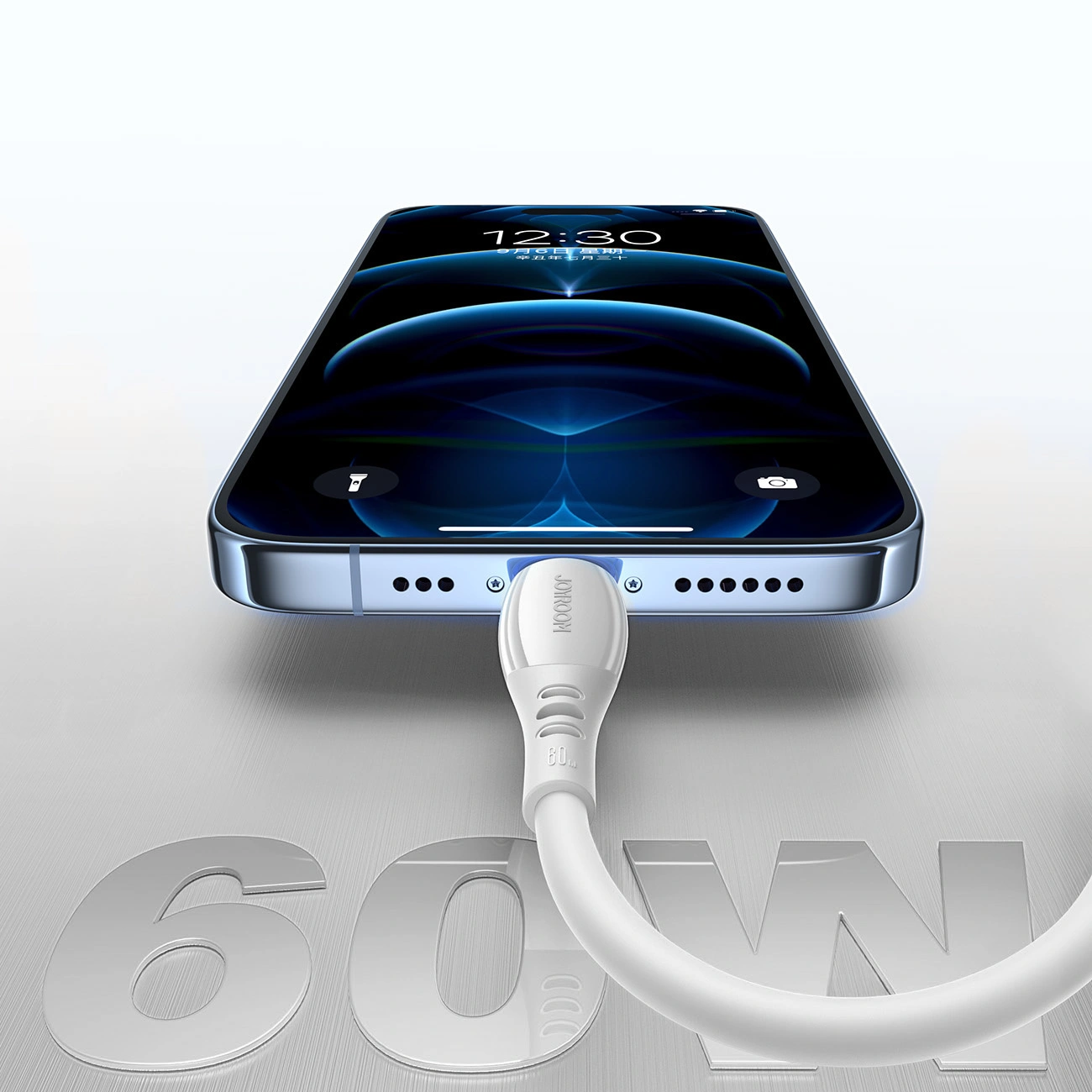 Kabl za podatke i punjenje USB-C - USB-C Joyroom S-A59 Vibrant, 60W, 1.2m, Beli