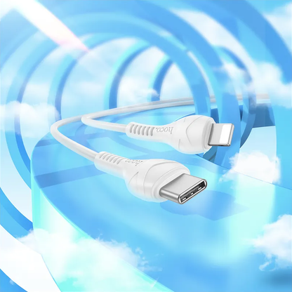 Kabl za podatke i punjenje USB-C - Lightning HOCO X37, 27W, 1m, Beli