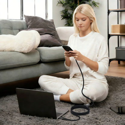 USB-C kabl za prenos podataka i punjenje - USB-C Tech-Protect UB11T Ultraboost, 240W, 2m, Crni