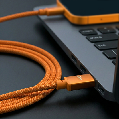 USB-C kabl za prenos podataka i punjenje - USB-C Forever Saffron, 60W, 1m, Narandžasta