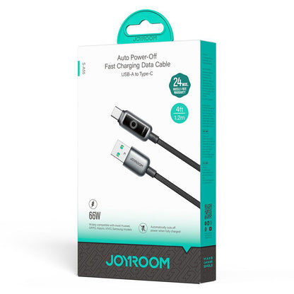 Kabl za prenos podataka i punjenje USB-A - USB-C Joyroom S-A55 StarFlight Display, 66W, 1.2m, Crni