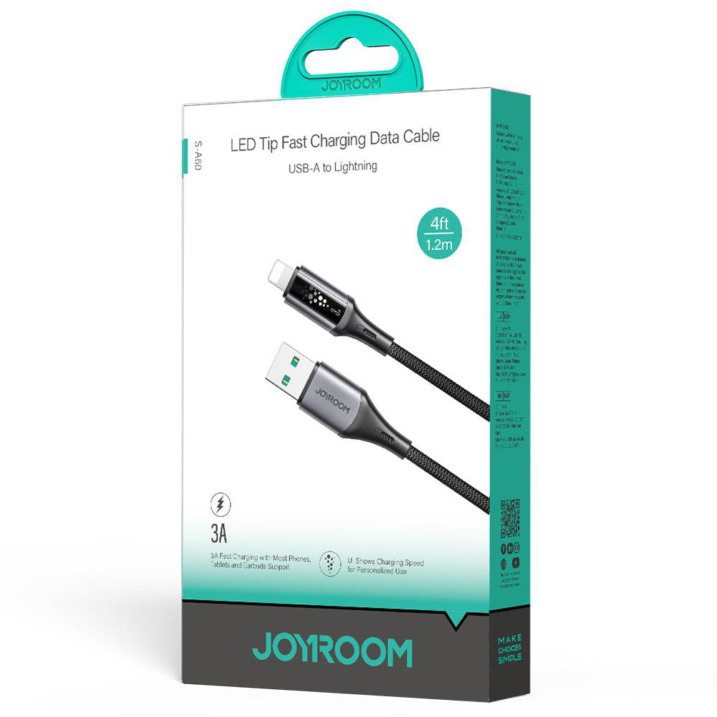 Kabl za podatke i punjenje USB-A - Lightning Joyroom S-A60 StarTalk, 18W, 1.2m, Crni