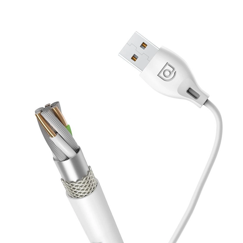 Kabl za prenos podataka i punjenje USB-A - Lightning Dudao L4L, 18W, 1m, Bela