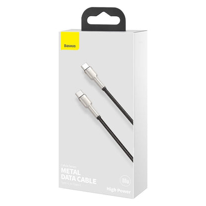 Kabl za Prenos Podataka i Punjenje USB-C - USB-C Baseus Cafule Metal Series, 100W, 1m, Crni CATJK-C01