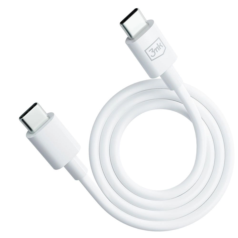 Kabel za Prijenos Podataka i Punjenje USB-C - USB-C 3MK Hyper, 100W, 1.2m, Bijeli
