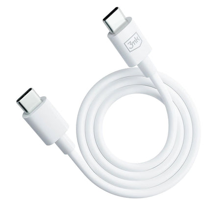 Kabel za Prijenos Podataka i Punjenje USB-C - USB-C 3MK Hyper, 100W, 1.2m, Bijeli
