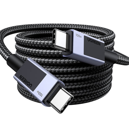 Kabl za prenos podataka i punjenje USB-C - USB-C UGREEN L512, 100W, 3m, Sivi
