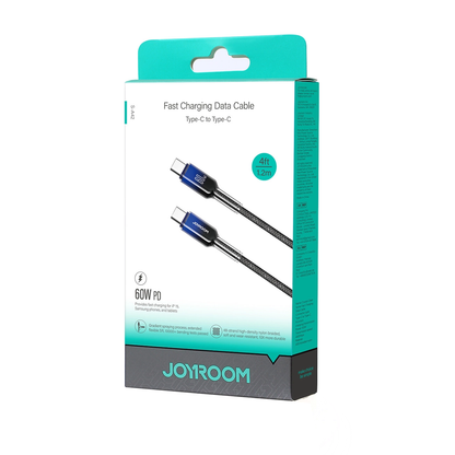 Kabl za prenos podataka i punjenje USB-C - USB-C Joyroom S-A42, 60W, 1.2m, Crni