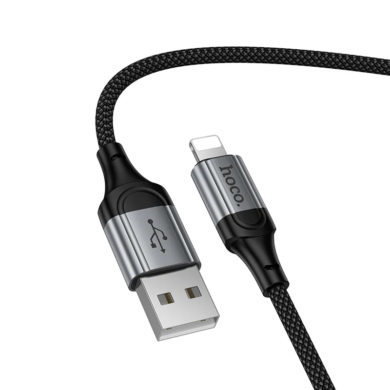 Kabl za podatke i punjenje USB-A - Lightning HOCO X121, 27W, 1.5m, Crni