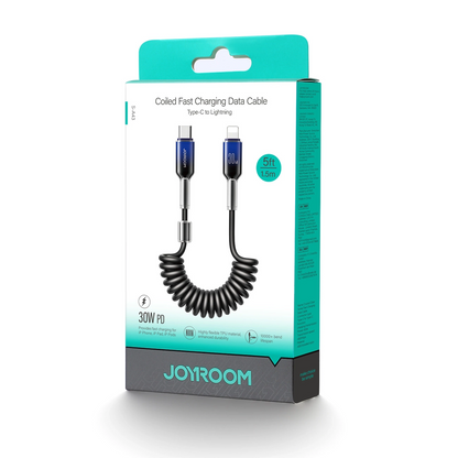 Kabl za podatke i punjenje USB-C - Lightning Joyroom S-A43 Crystal, 30W, 1.5m, Crni
