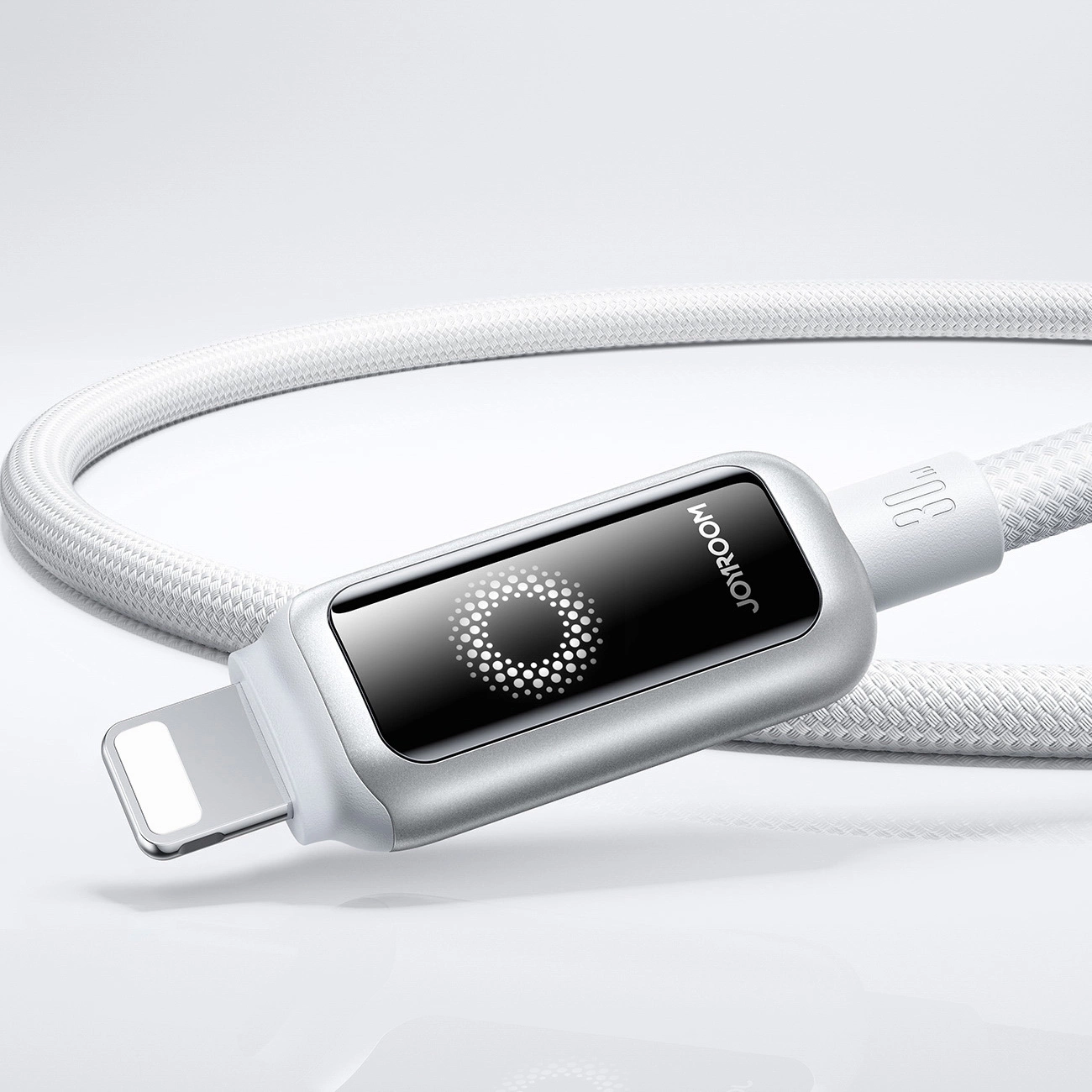 Kabl za prenos podataka i punjenje USB-C - Lightning Joyroom S-A55 StarFlight Display, 30W, 1.2m, Beli
