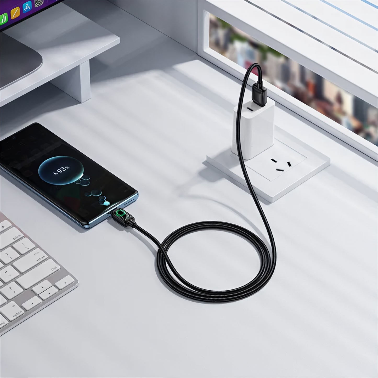 Kabl za podatke i punjenje USB-A - USB-C HOCO U146, 36W, 1.2m, Crni