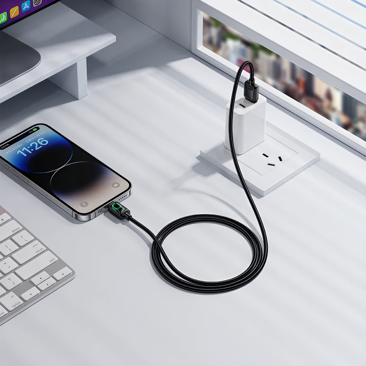 Kabl za podatke i punjenje USB-A - Lightning HOCO U146, 12W, 1.2m, Crni