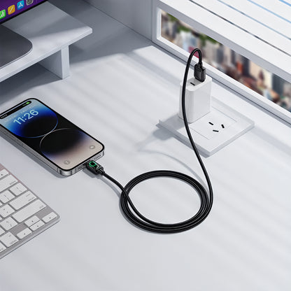 Kabl za podatke i punjenje USB-A - Lightning HOCO U146, 12W, 1.2m, Crni