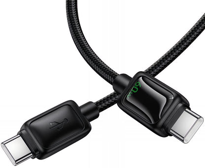 Kabl za podatke i punjenje USB-C - USB-C HOCO U146, 60W, 1.2m, Crni