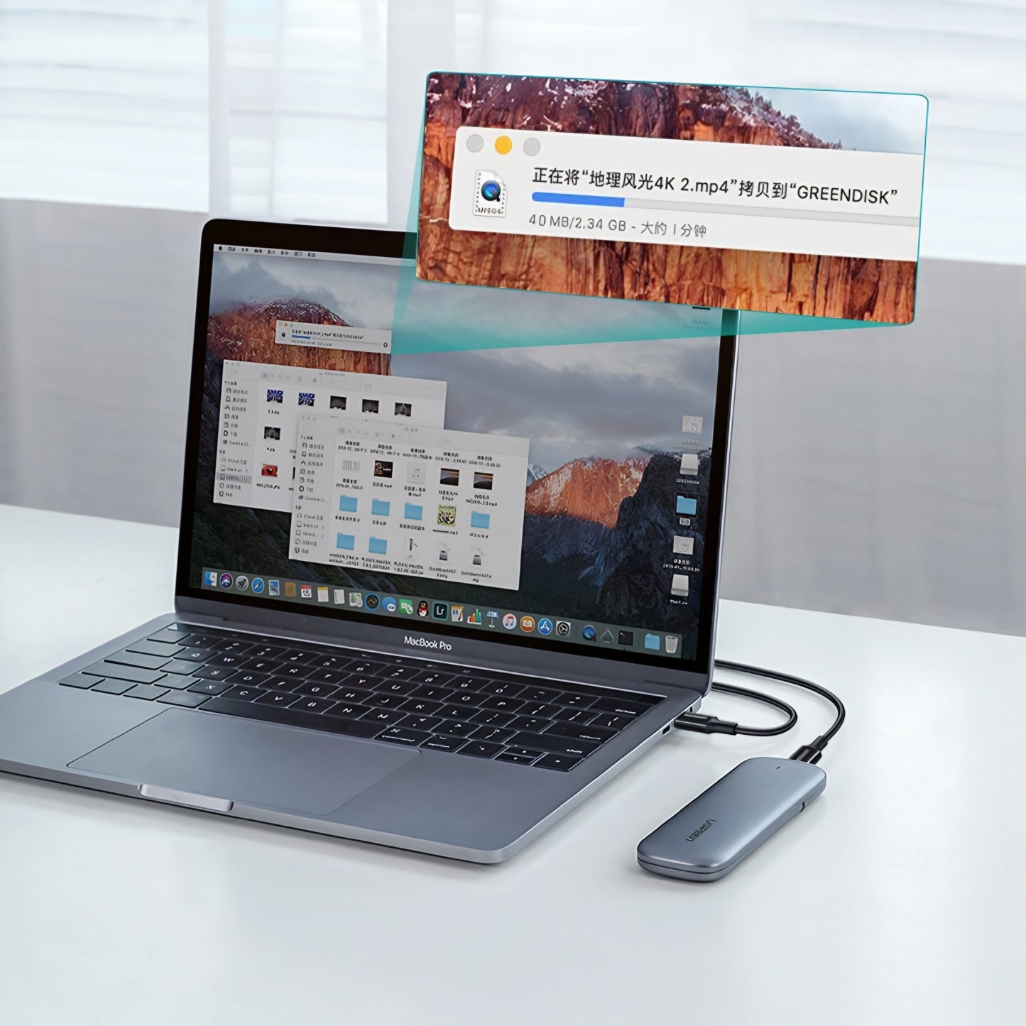 Kabl za podatke i punjenje USB-C - USB-C UGREEN US300, 100W, 2m, Bela