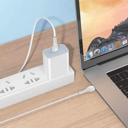 Kabl za podatke i punjenje USB-C - USB-C HOCO X37, 60W, 1m, Beli