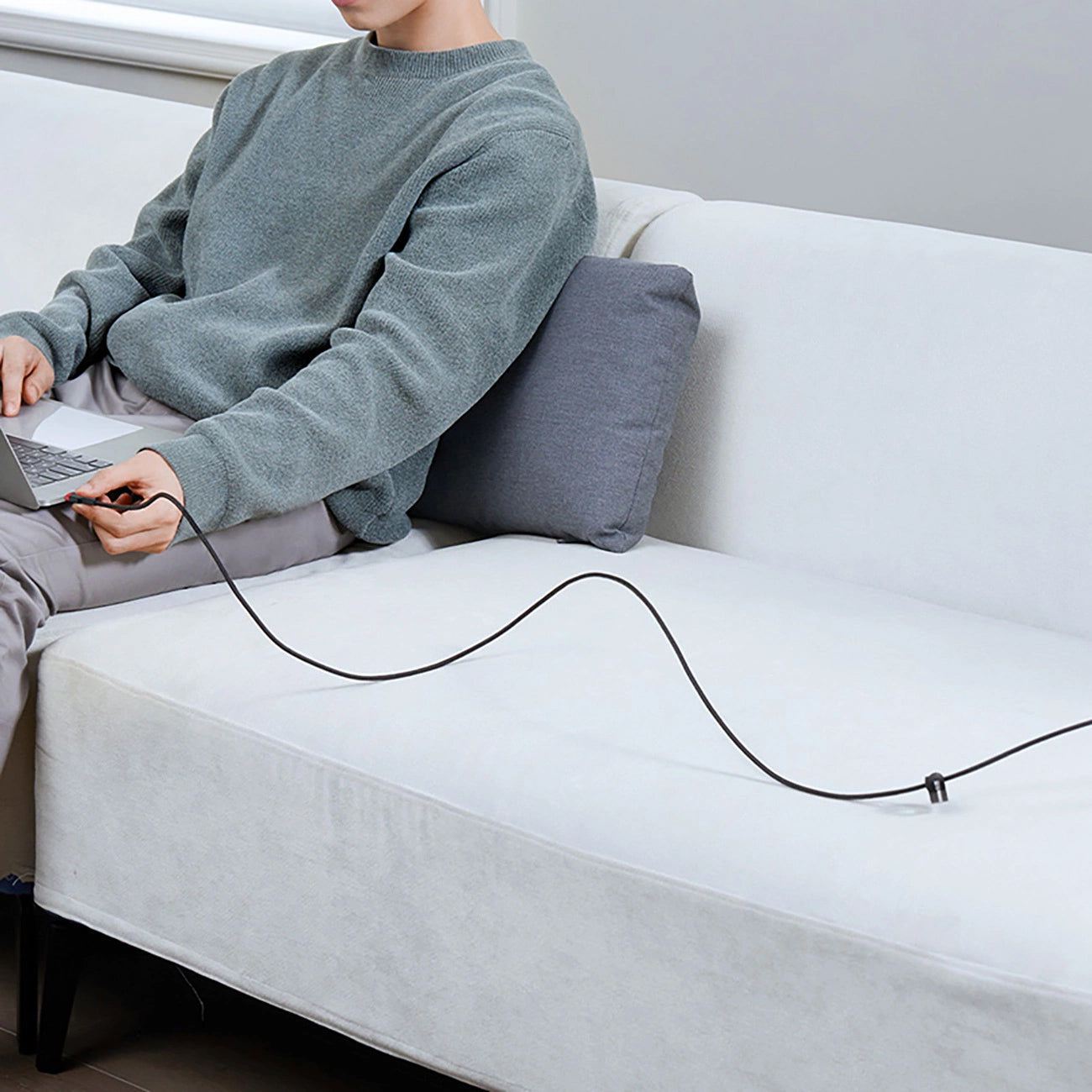 USB-C Data and Charging Cable USB-C - USB-C Baseus Cafule, 100W, 2m, Red, Set 2 pieces