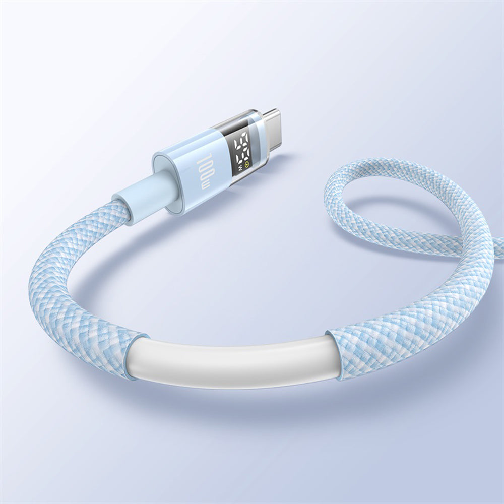 Kabl za prenos podataka i punjenje USB-A - USB-C Baseus Display 2, 100W, 1m, Plavi P10382701311-00