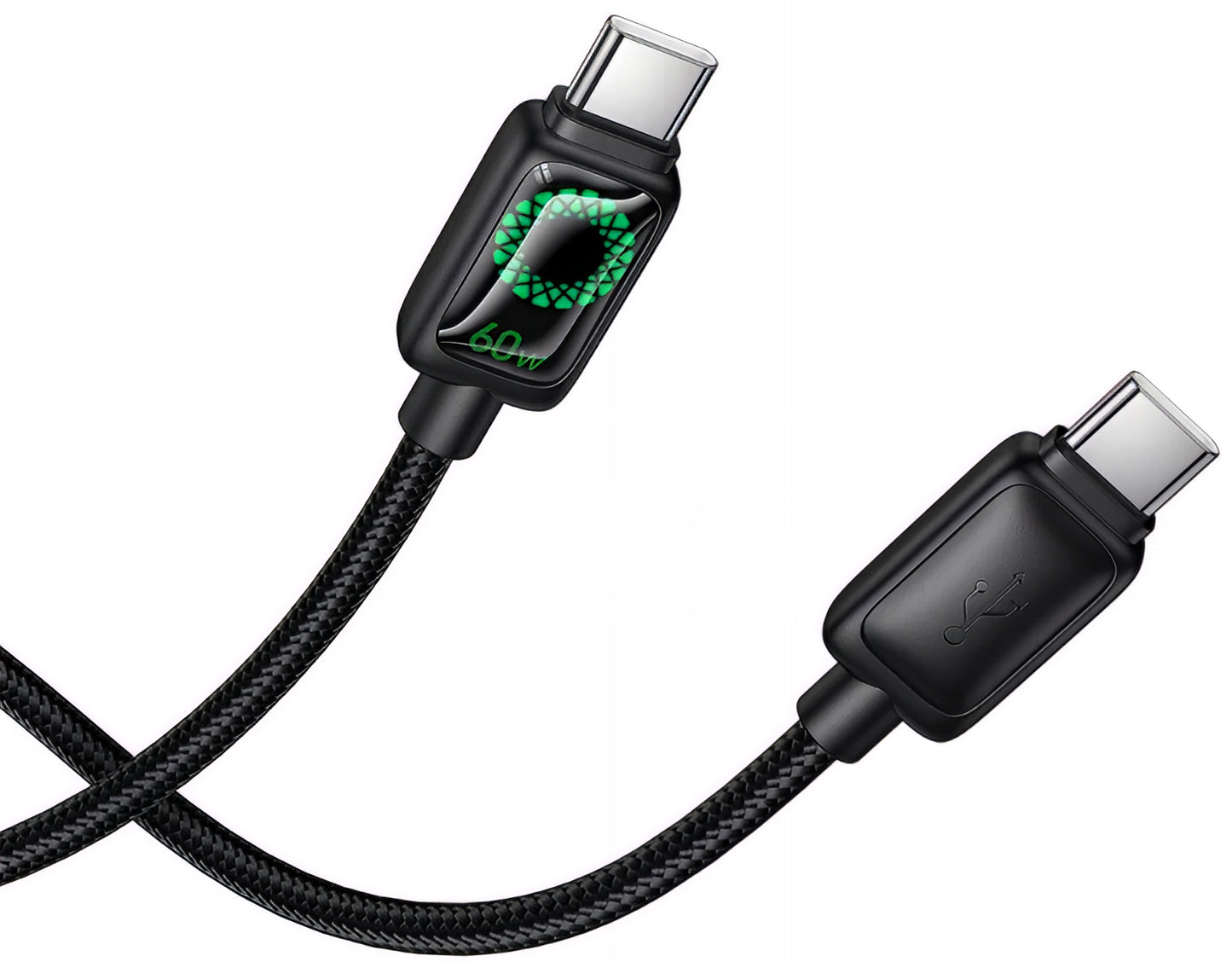 Kabl za podatke i punjenje USB-C - USB-C HOCO U146, 60W, 1.2m, Crni