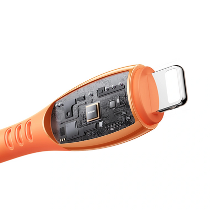 Kabl za prenos podataka i punjenje USB-C - Lightning Joyroom S-A59 Vibrant, 30W, 1.2m, Narandžasti