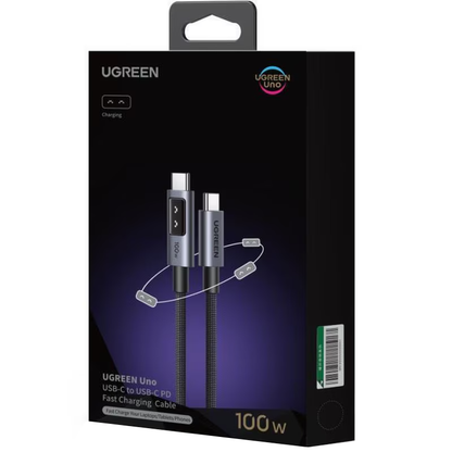 Kabl za Prenos Podataka i Punjenje USB-C - USB-C UGREEN L509, 100W, 1m, Sivi