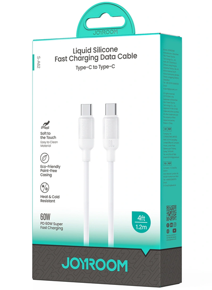 USB-C - USB-C kabl za prenos podataka i punjenje Joyroom S-A62 Lively, 60W, 1.2m, Bela