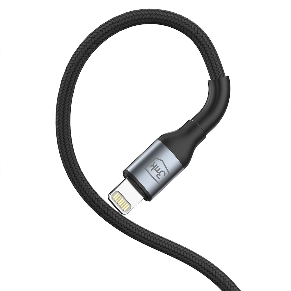 Kabl za prenos podataka i punjenje USB-A - Lightning 3MK Hyper N, 12W, 1m, Crni