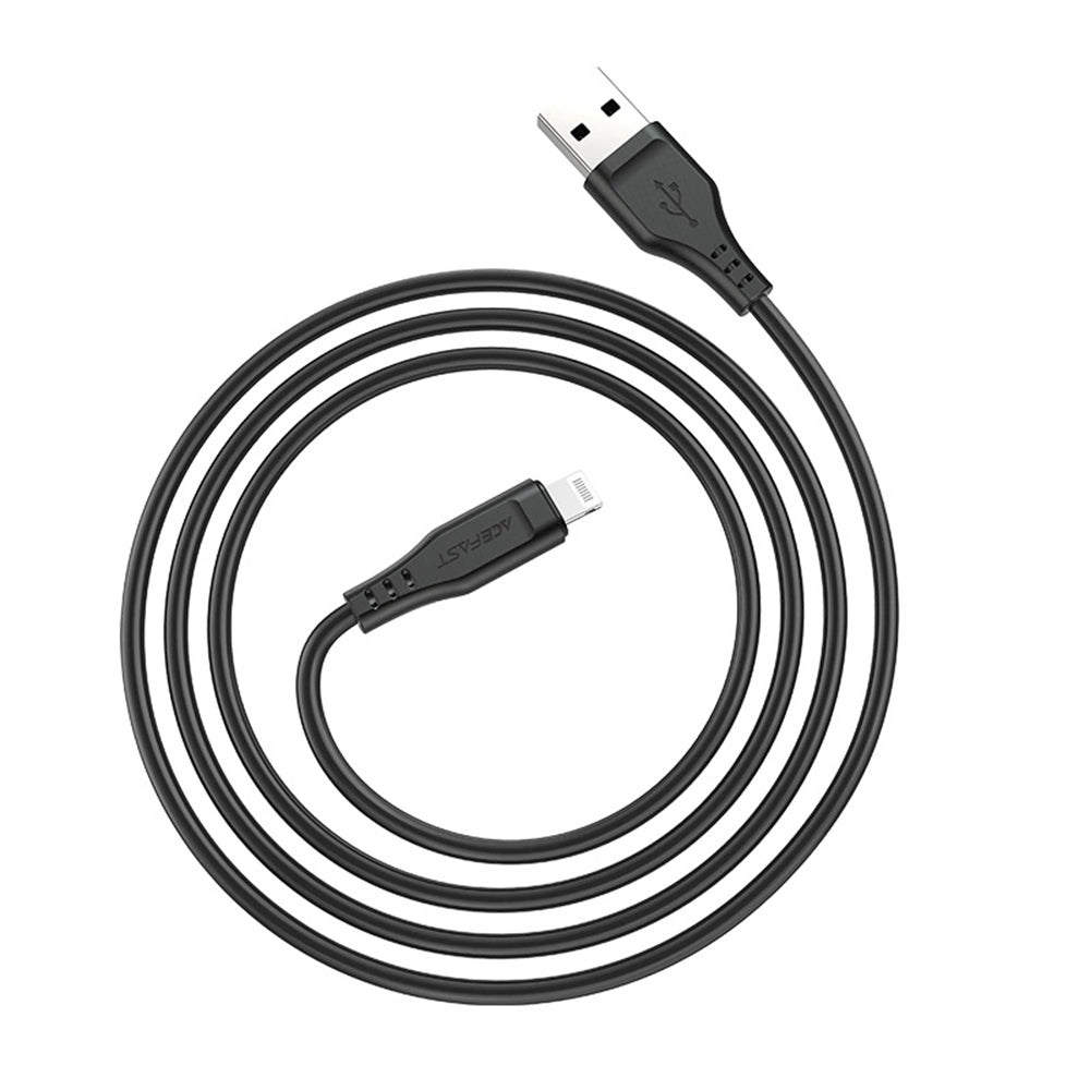 Kabl za prenos podataka i punjenje USB-A - Lightning Acefast C3-02, 18W, 1.2m, Crni