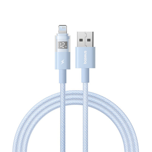 Kabl za prenos podataka i punjenje USB-A - Lightning Baseus Display 2, 12W, 2m, Plavi P10382700311-01