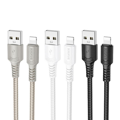Kabl za podatke i punjenje USB-A - Lightning Borofone BX116 Certain, 18W, 1m, Crni