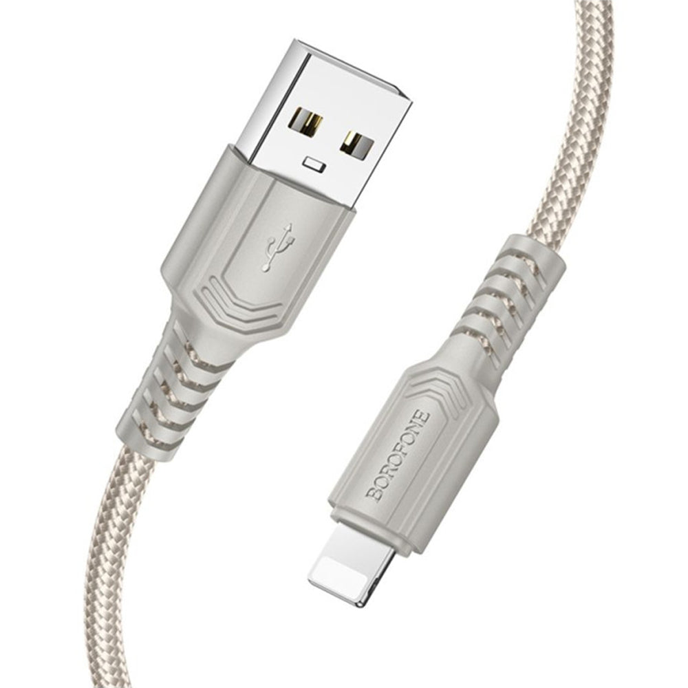 Kabl za podatke i punjenje USB-A - Lightning Borofone BX116 Certain, 18W, 1m, Crni