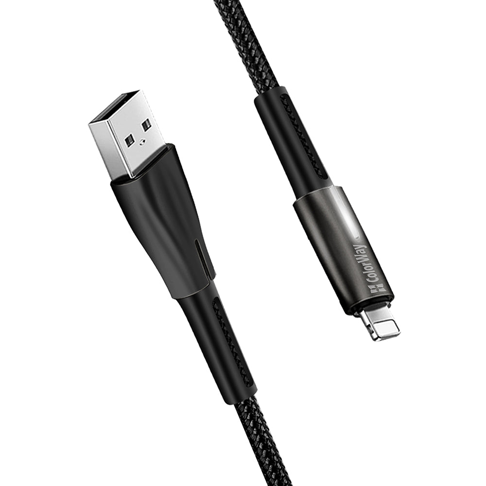Kabl za podatke i punjenje USB-A - Lightning ColorWay CW-CBUL035, 18W, 1m, Crni