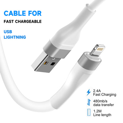 Kabl za prenos podataka i punjenje USB-A - Lightning Lito LD02L, 18W, 1.2m, Beli