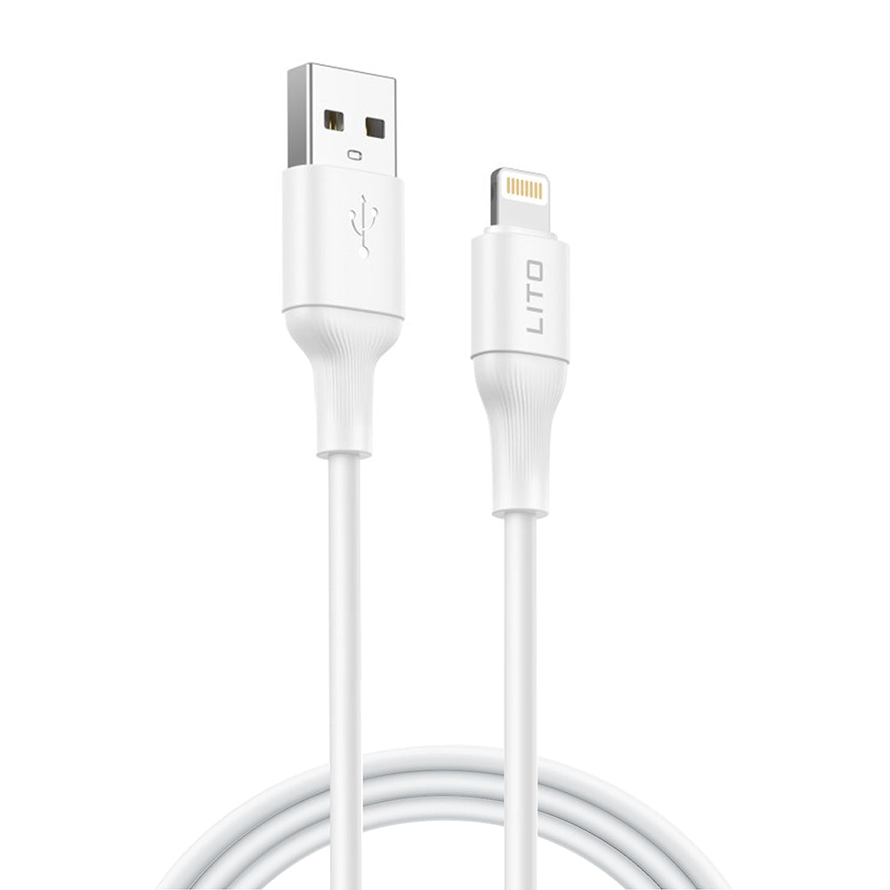 Kabl za Prenos Podataka i Punjenje USB-A - Lightning Lito LD06L, 18W, 1m, Beli