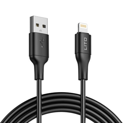 Kabl za Prenos Podataka i Punjenje USB-A - Lightning Lito LD06L, 18W, 1m, Crni