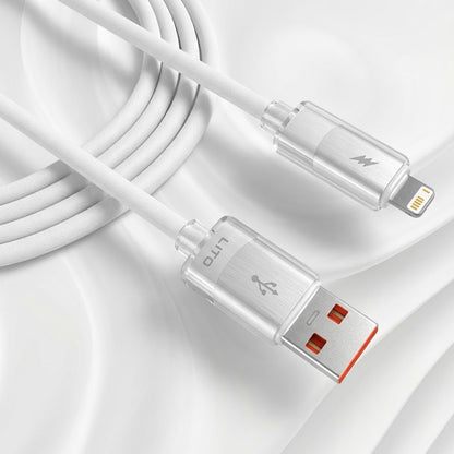 Kabl za Prenos Podataka i Punjenje USB-A - Lightning Lito LD07, 60W, 1m, Beli