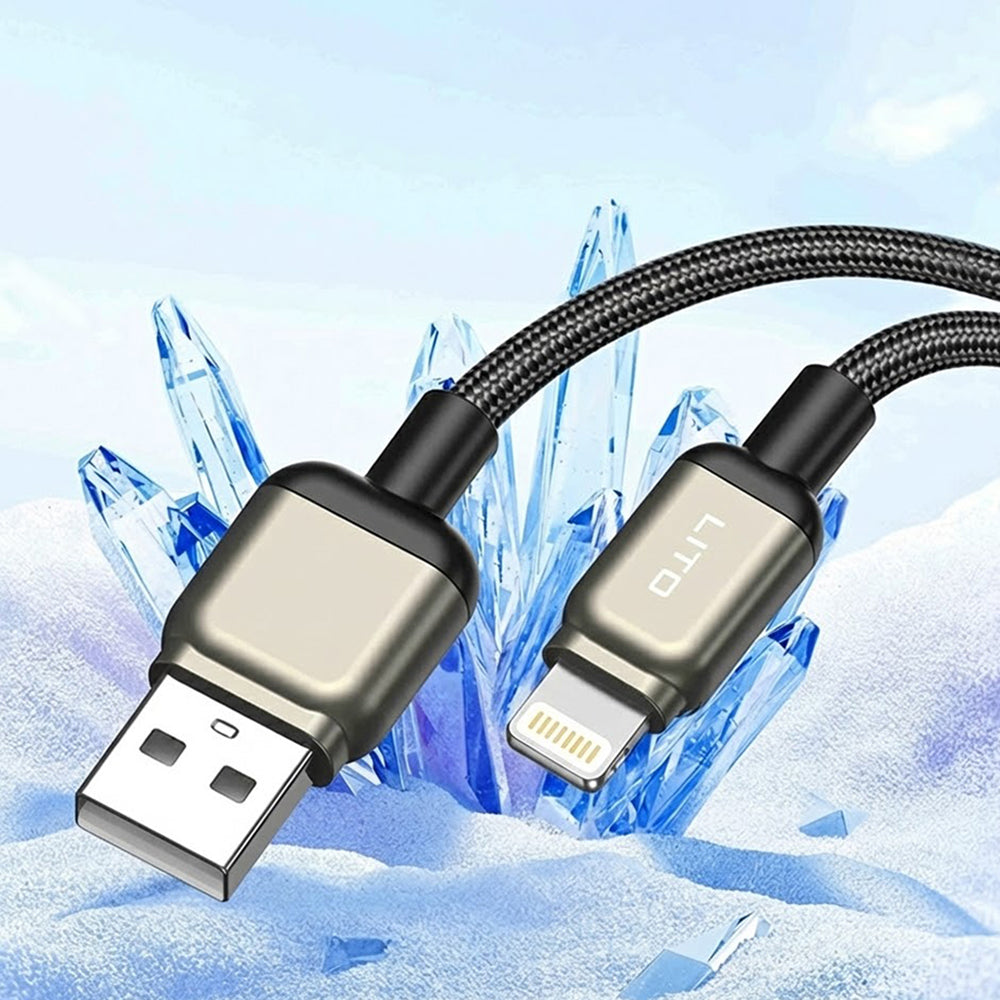 Kabl za podatke i punjenje USB-A - Lightning Lito LD17, 18W, 1m, Crni