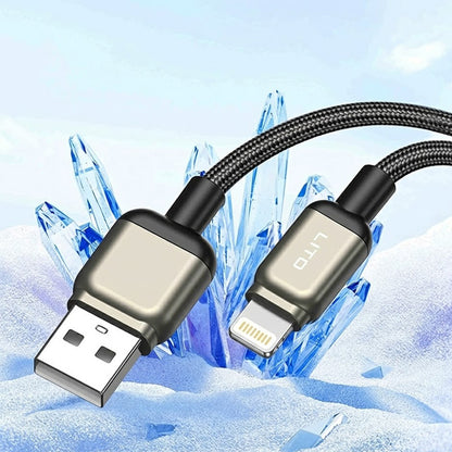 Kabl za podatke i punjenje USB-A - Lightning Lito LD17, 18W, 1m, Crni