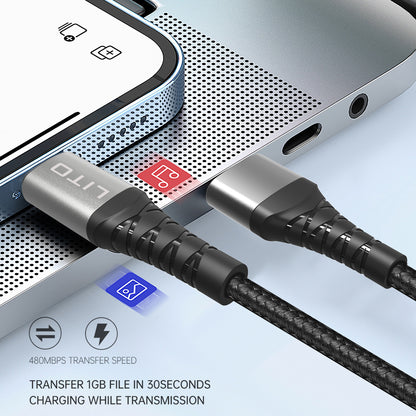 Kabl za Prenos Podataka i Punjenje USB-A - Lightning Lito LD22L, 18W, 2m, Crni